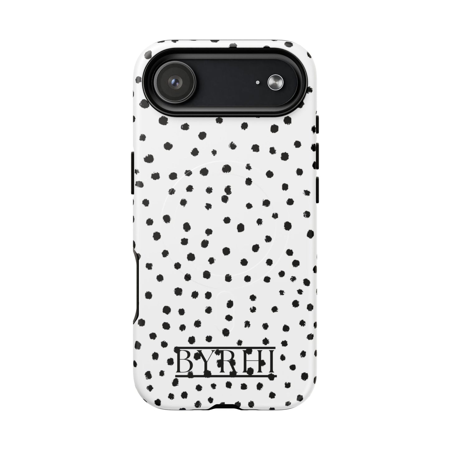 White Polka DotTough Phone Case | Stylish & Durable Protection