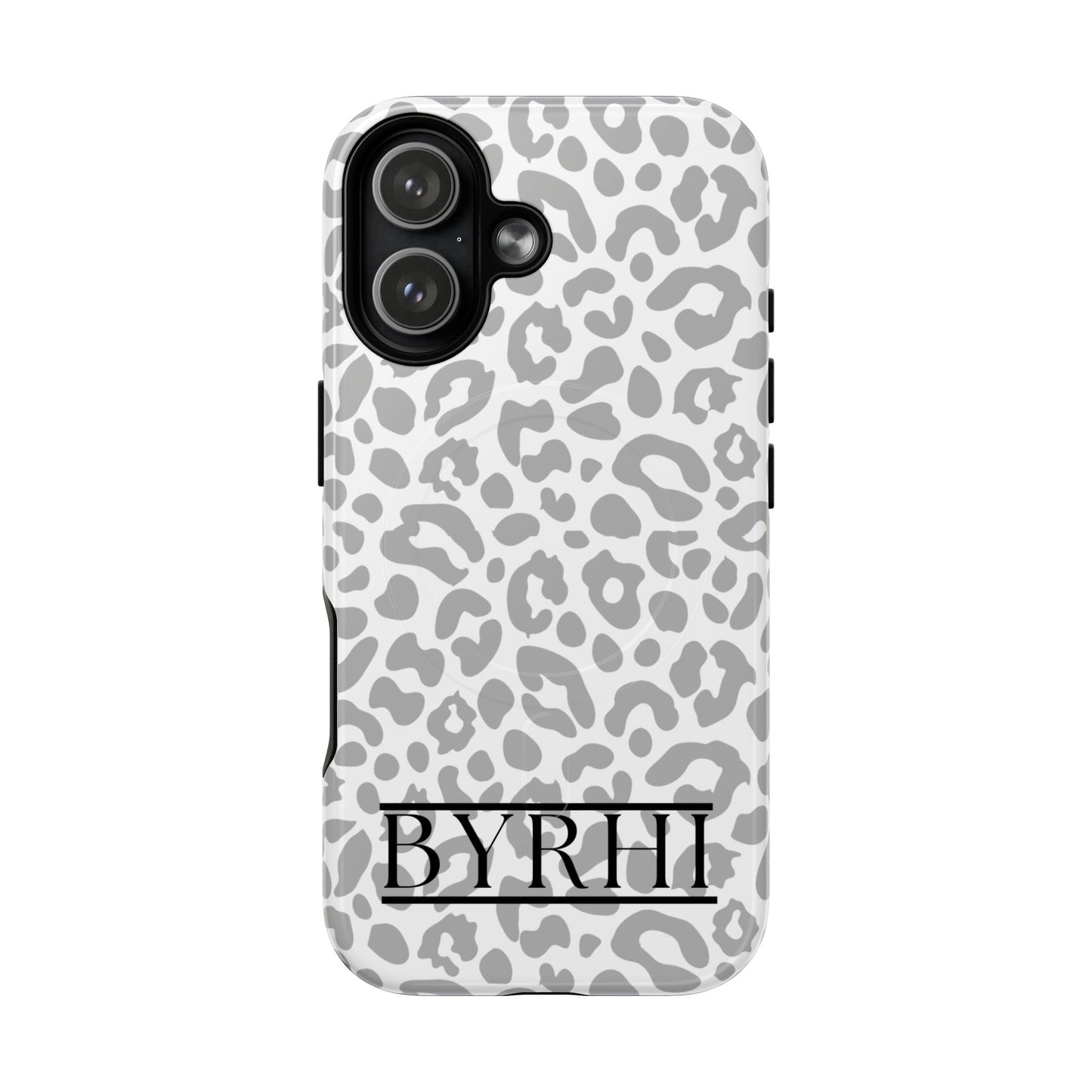 Grey Leopard Tough Phone Case | Stylish & Durable Protection