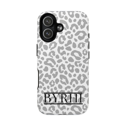 Grey Leopard Tough Phone Case | Stylish & Durable Protection