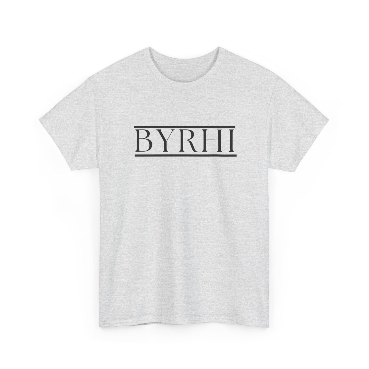 Minimalist Unisex Heavy Cotton Tee - Stylish BYRHI Graphic Shirt