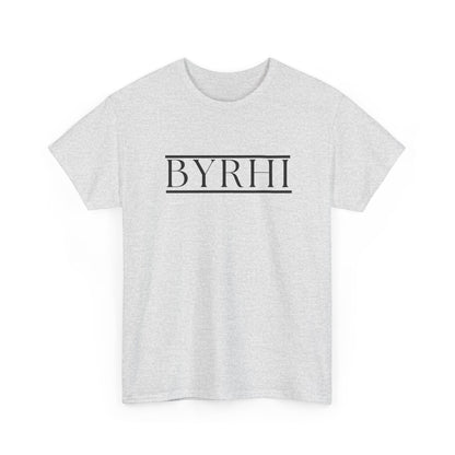 Minimalist Unisex Heavy Cotton Tee - Stylish BYRHI Graphic Shirt