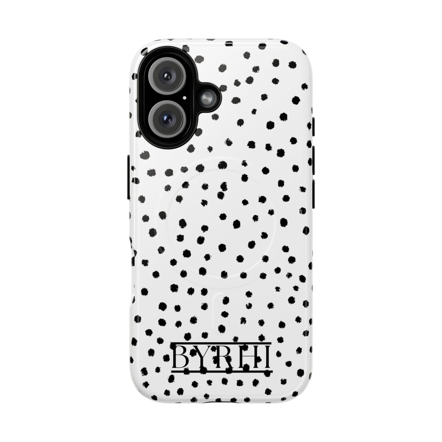 White Polka DotTough Phone Case | Stylish & Durable Protection