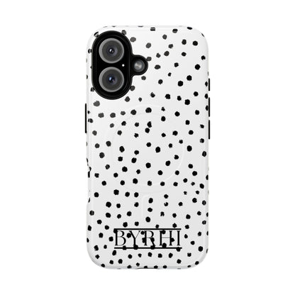 White Polka DotTough Phone Case | Stylish & Durable Protection