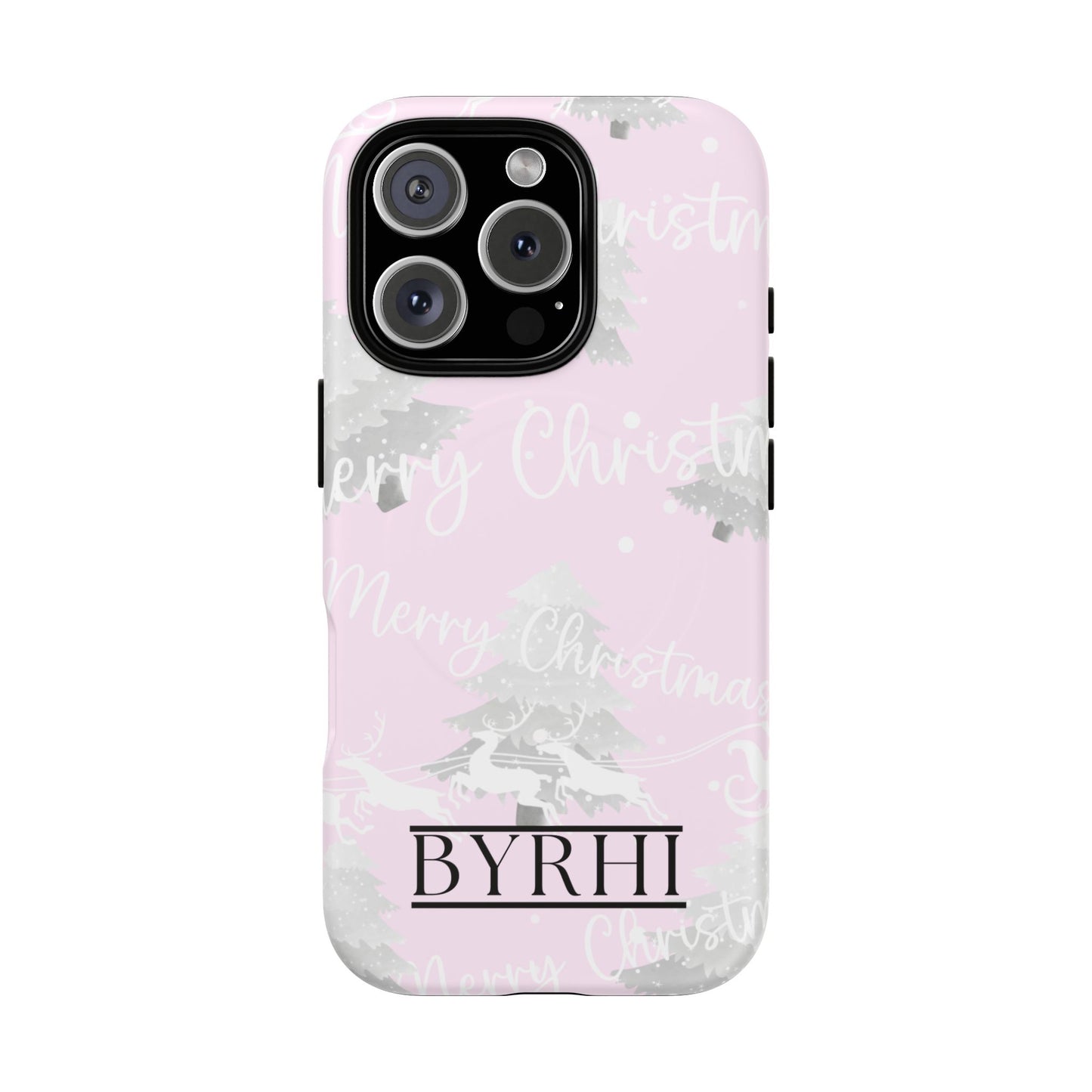 Merry Christmas Pink Tough Phone Case | Stylish & Durable Protection