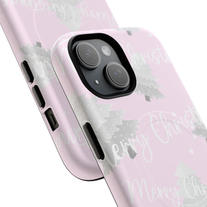 Merry Christmas Pink Tough Phone Case | Stylish & Durable Protection