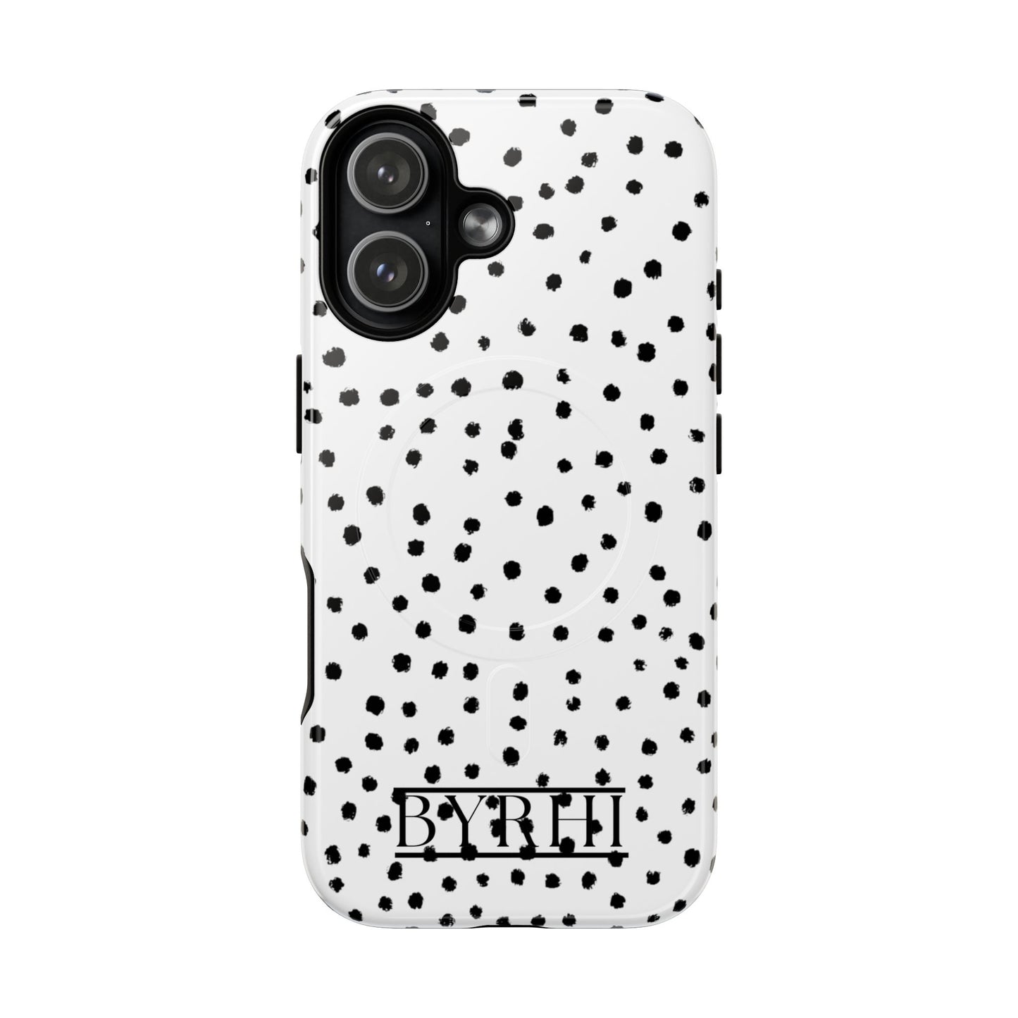 White Polka DotTough Phone Case | Stylish & Durable Protection