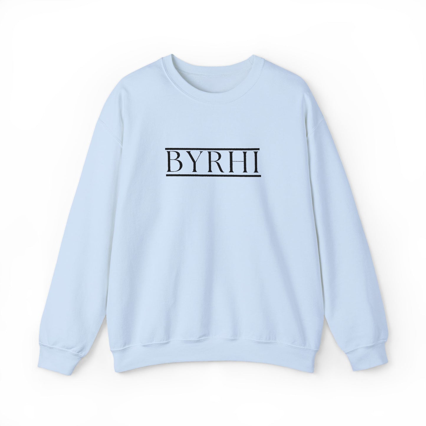 Cozy Unisex Crewneck Sweatshirt with BYRHI Design | Perfect Gift for Friends, Casual Wear, Everyday Comfort, Fall Layering, Holiday Apparel