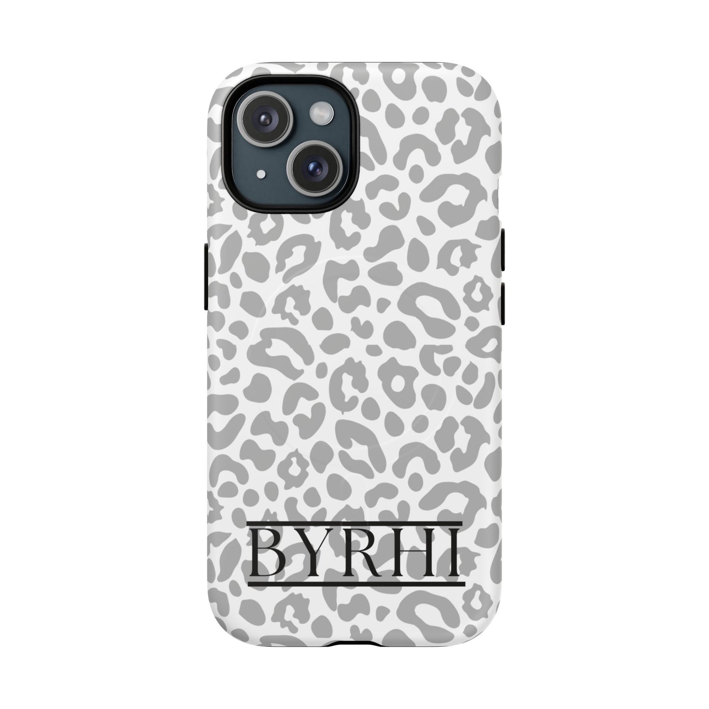 Grey Leopard Tough Phone Case | Stylish & Durable Protection