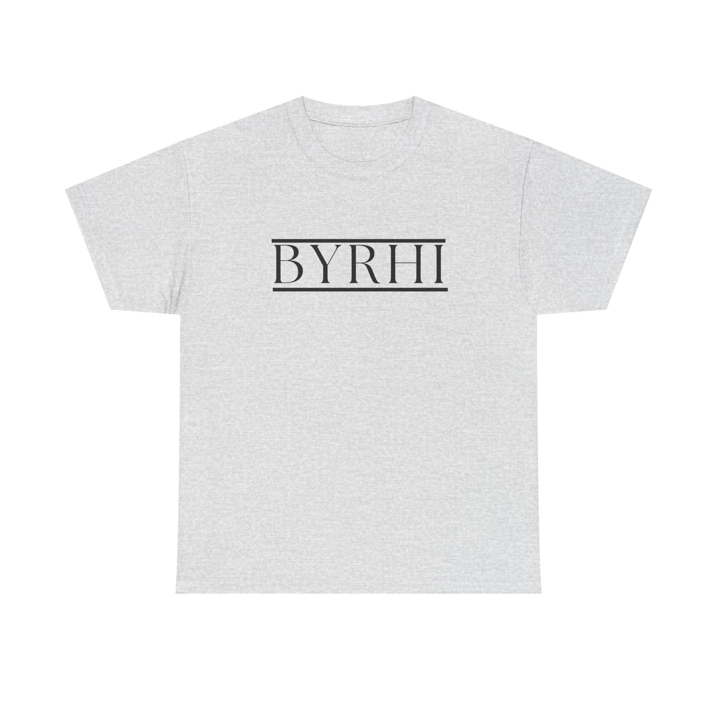 Minimalist Unisex Heavy Cotton Tee - Stylish BYRHI Graphic Shirt