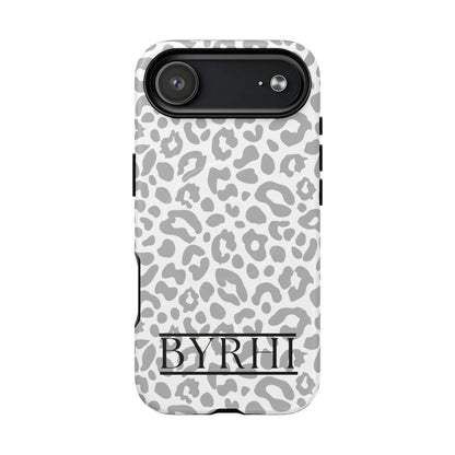 Grey Leopard Tough Phone Case | Stylish & Durable Protection