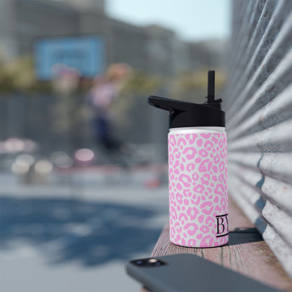 Pink Leopard Print | Stainless Steel Water Bottle