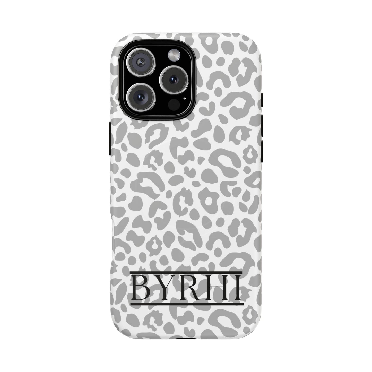 Grey Leopard Tough Phone Case | Stylish & Durable Protection