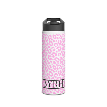 Pink Leopard Print | Stainless Steel Water Bottle