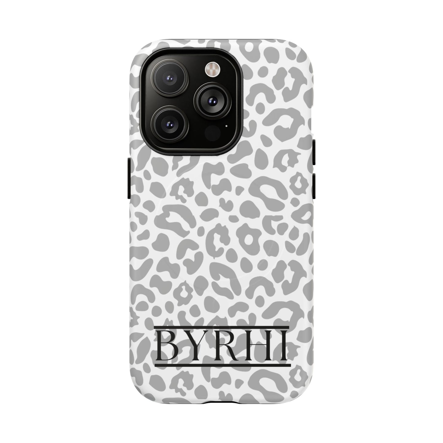 Grey Leopard Tough Phone Case | Stylish & Durable Protection