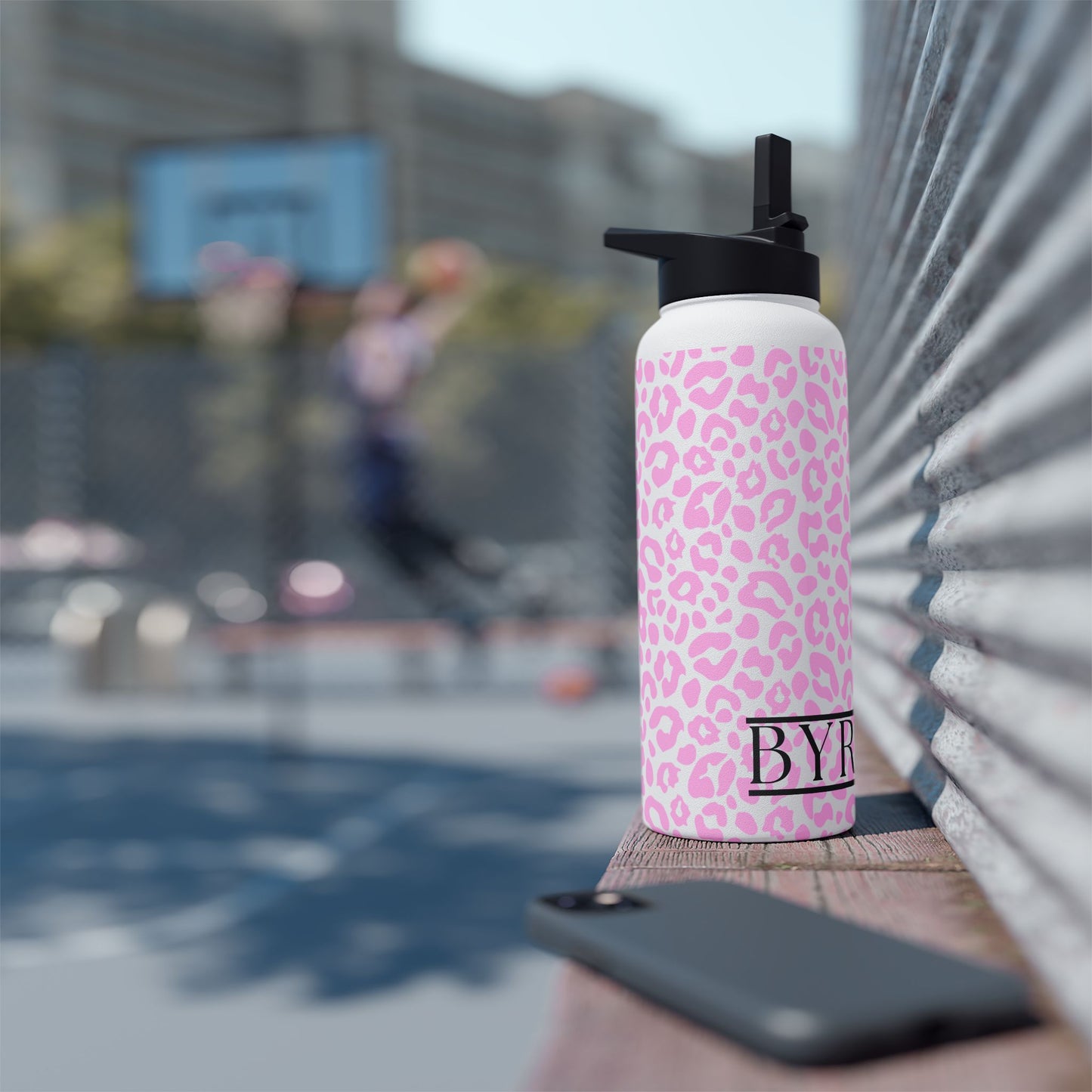 Pink Leopard Print | Stainless Steel Water Bottle