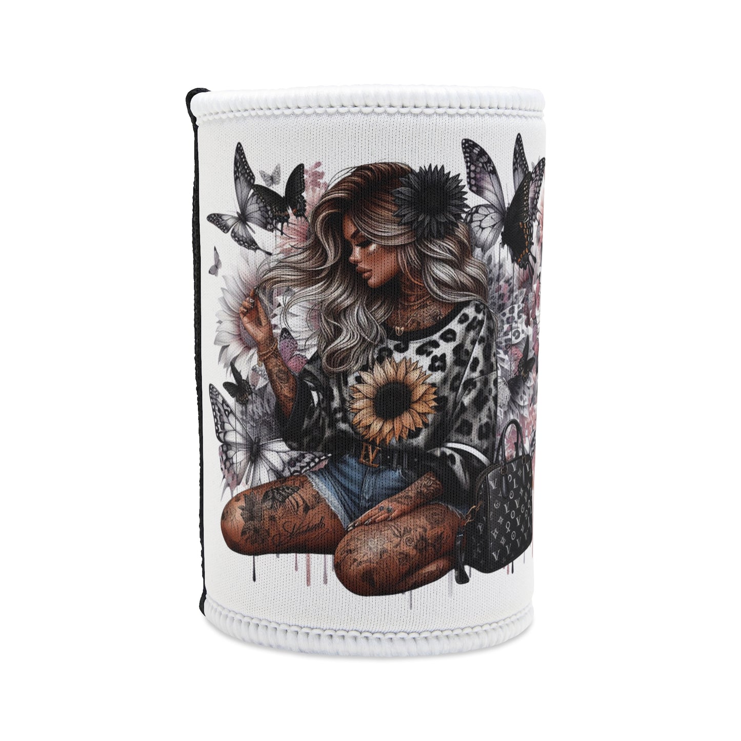 Limited Edition Stubby Cooler - Stylish Drink Insulator with Butterfly Designs