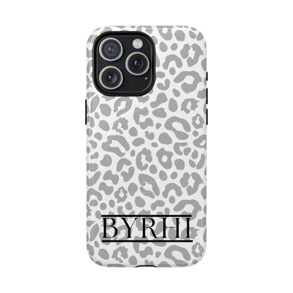 Grey Leopard Tough Phone Case | Stylish & Durable Protection