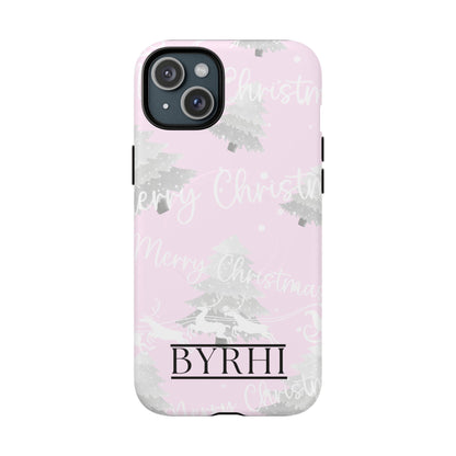 Merry Christmas Pink Tough Phone Case | Stylish & Durable Protection