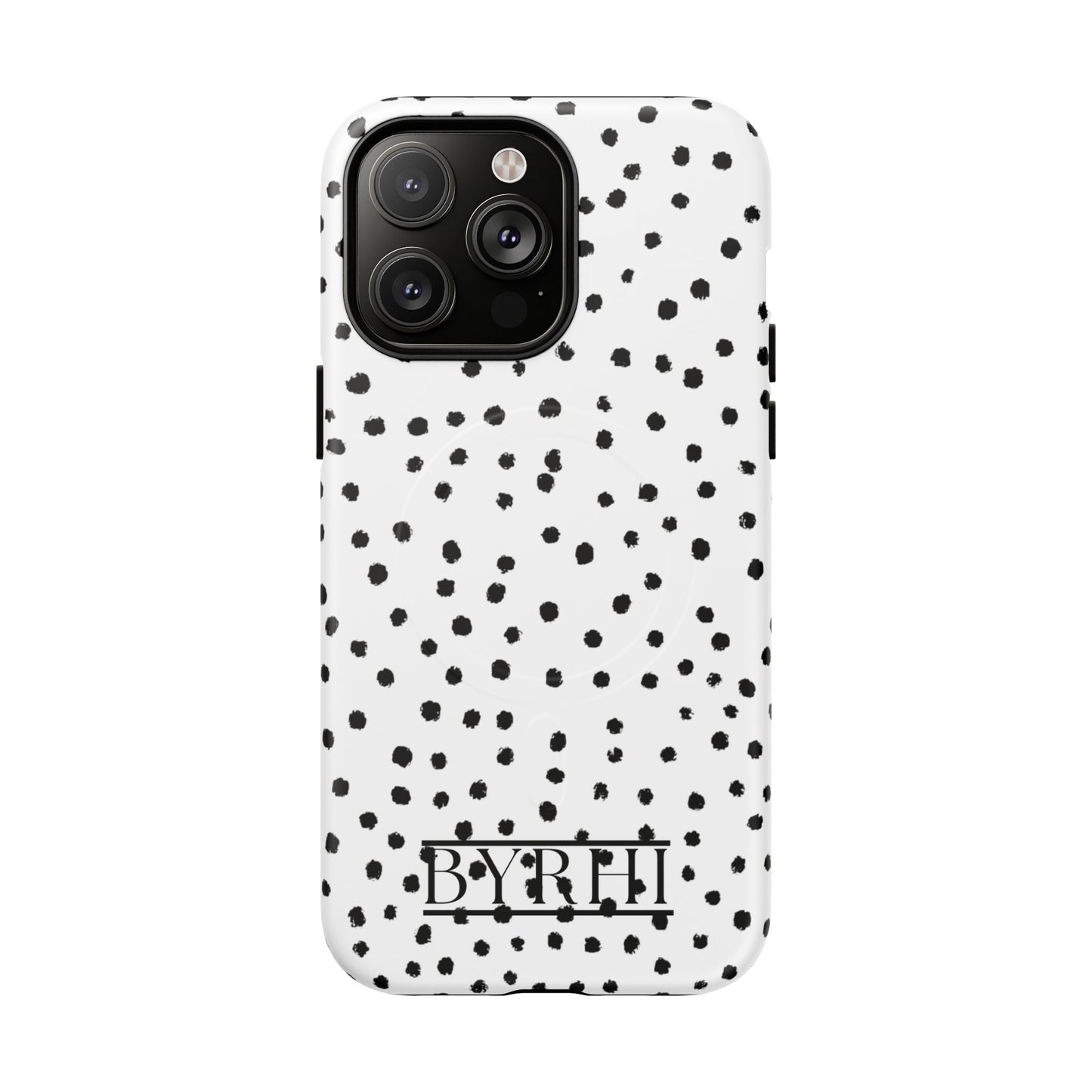 White Polka DotTough Phone Case | Stylish & Durable Protection