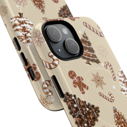 Brown Christmas Tough Phone Case | Stylish & Durable Protection