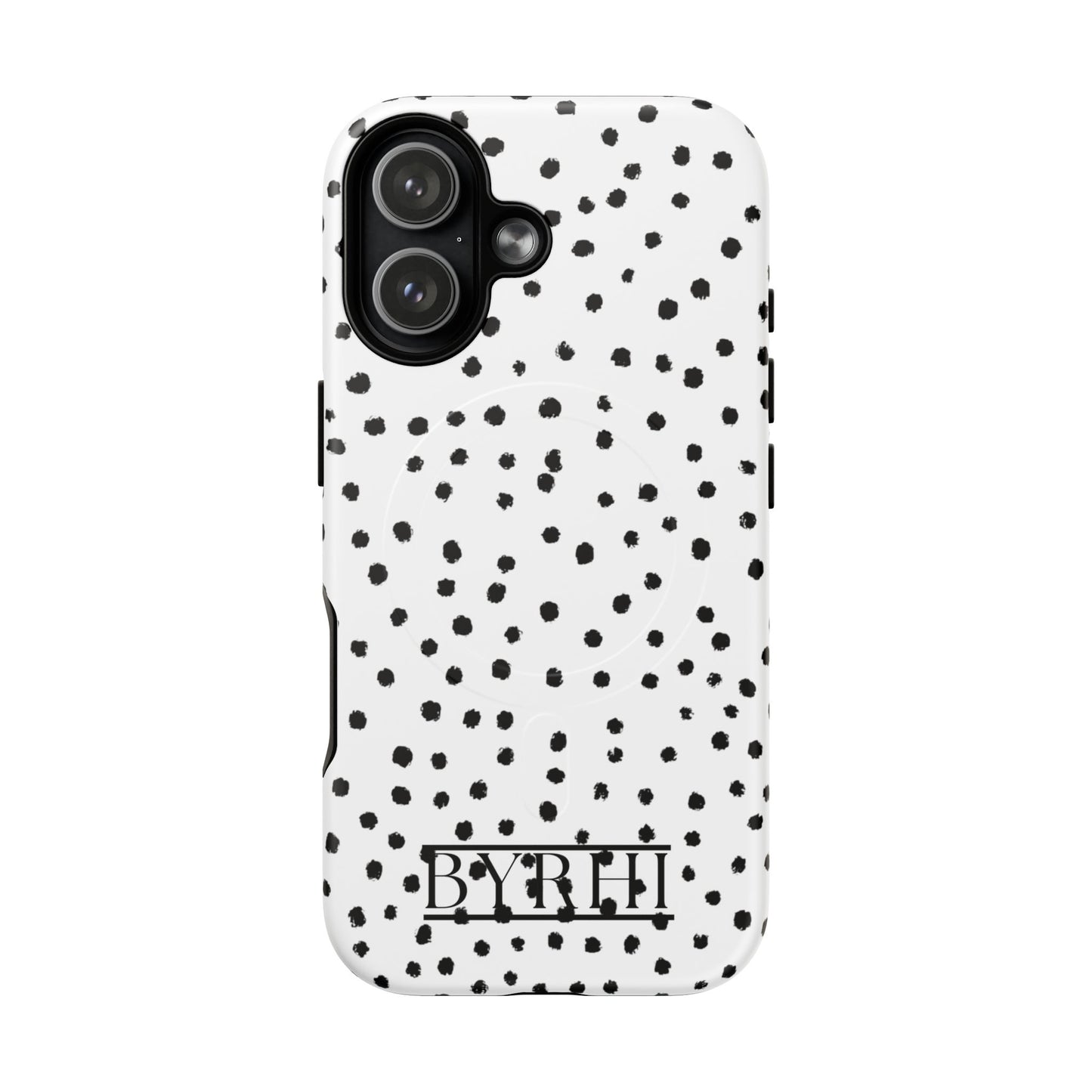 White Polka DotTough Phone Case | Stylish & Durable Protection
