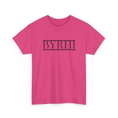 Minimalist Unisex Heavy Cotton Tee - Stylish BYRHI Graphic Shirt