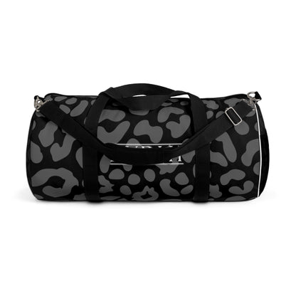 Stylish Black Leopard Print Duffel Bag