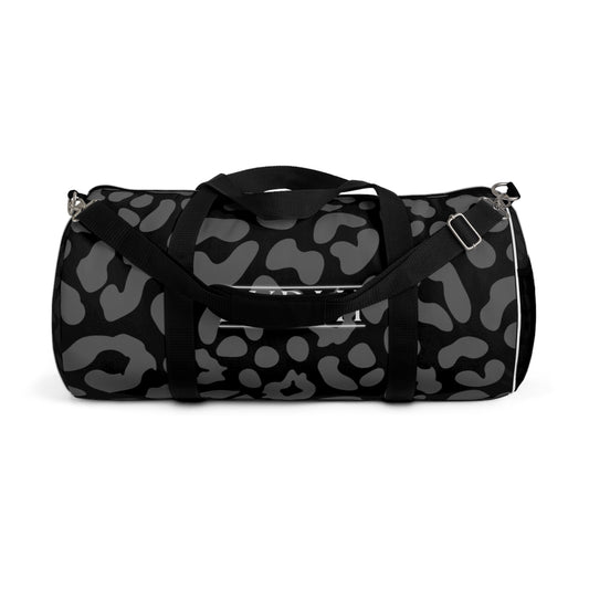 Stylish Black Leopard Print Duffel Bag
