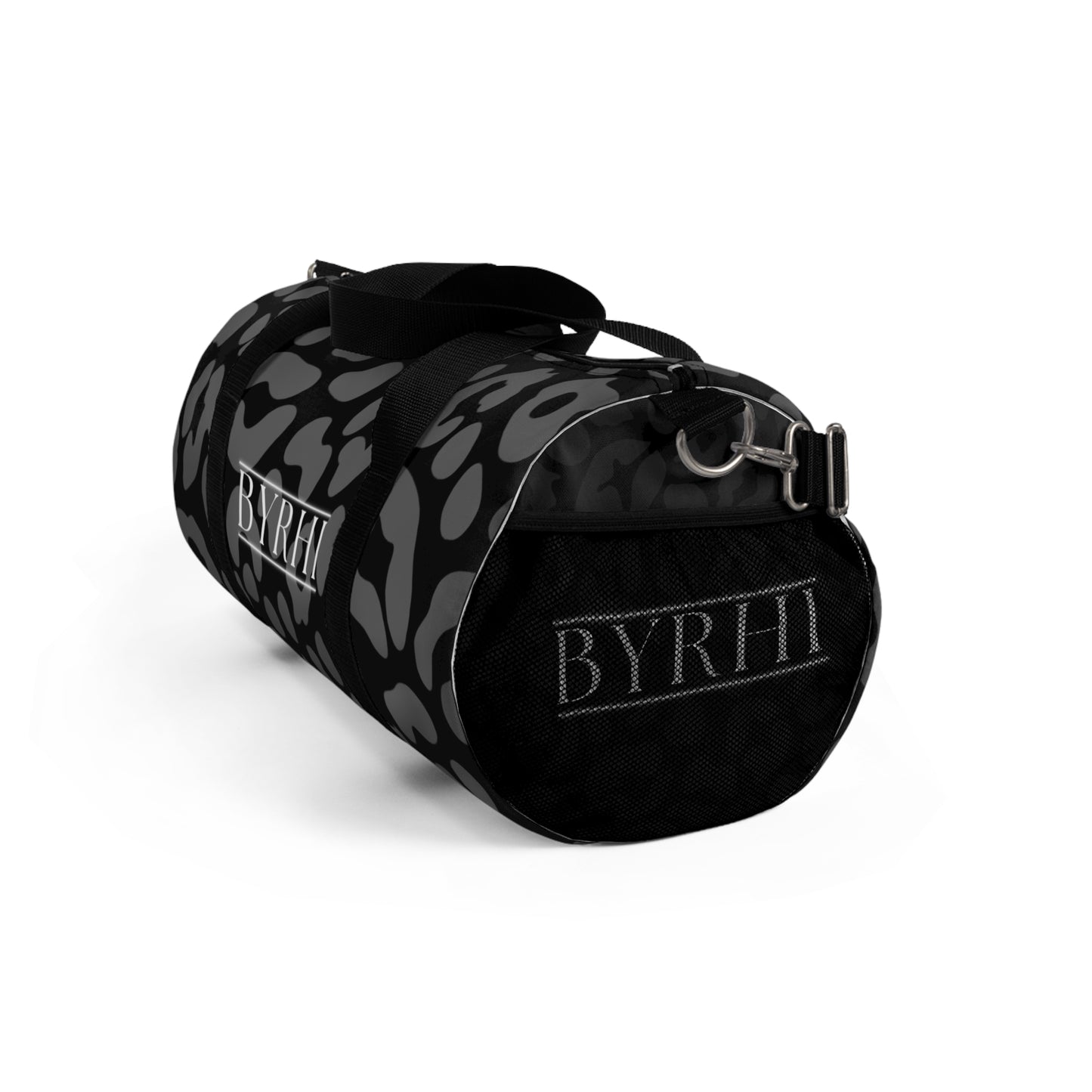 Stylish Black Leopard Print Duffel Bag
