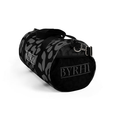 Stylish Black Leopard Print Duffel Bag