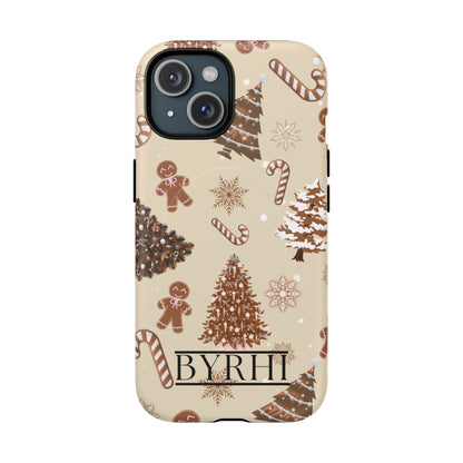 Brown Christmas Tough Phone Case | Stylish & Durable Protection