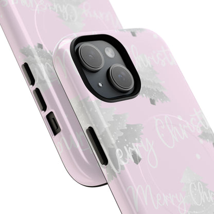 Merry Christmas Pink Tough Phone Case | Stylish & Durable Protection