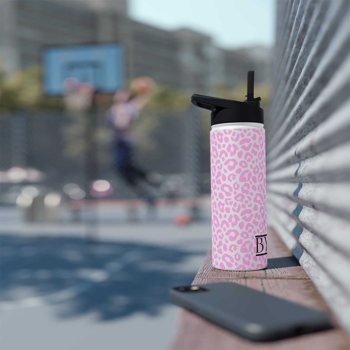 Pink Leopard Print | Stainless Steel Water Bottle