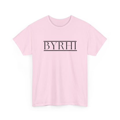 Minimalist Unisex Heavy Cotton Tee - Stylish BYRHI Graphic Shirt