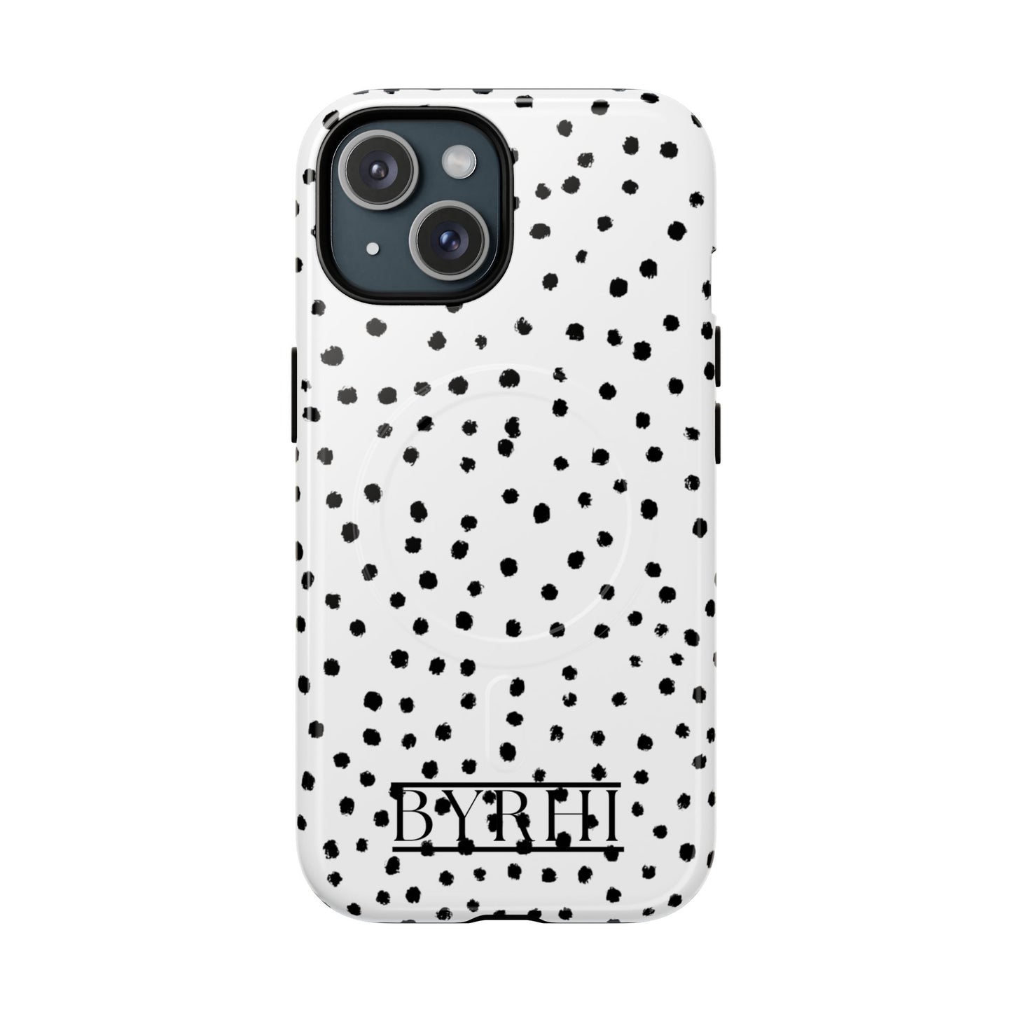 White Polka DotTough Phone Case | Stylish & Durable Protection