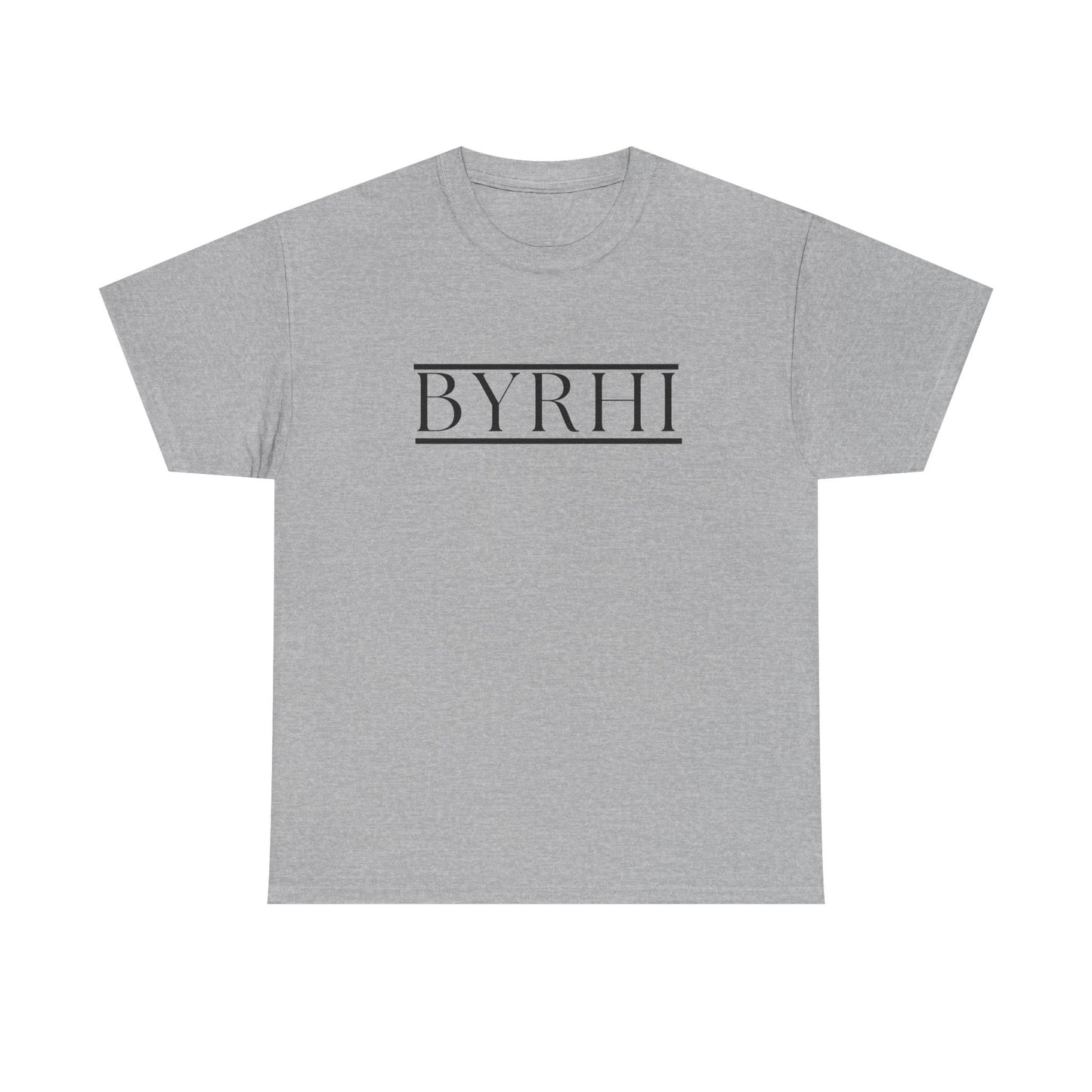 Minimalist Unisex Heavy Cotton Tee - Stylish BYRHI Graphic Shirt