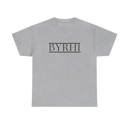 Minimalist Unisex Heavy Cotton Tee - Stylish BYRHI Graphic Shirt