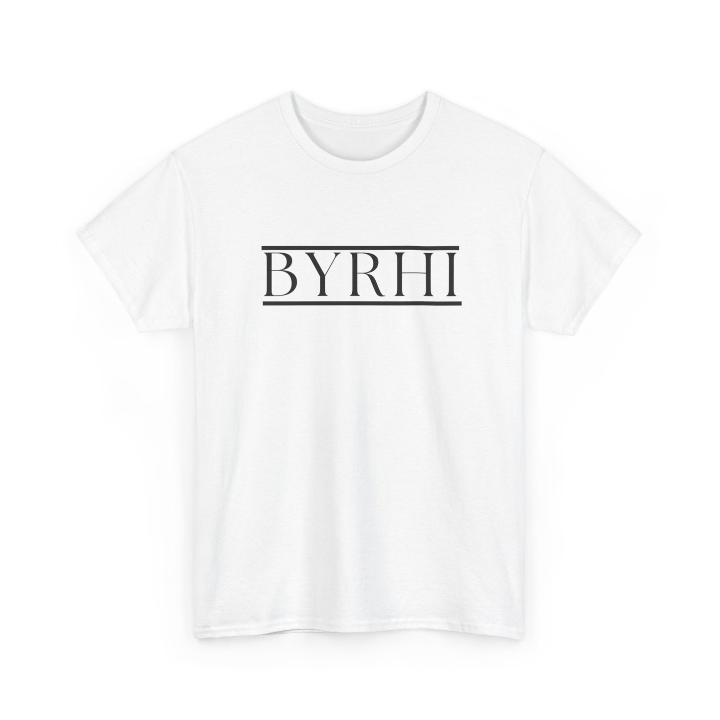 Minimalist Unisex Heavy Cotton Tee - Stylish BYRHI Graphic Shirt