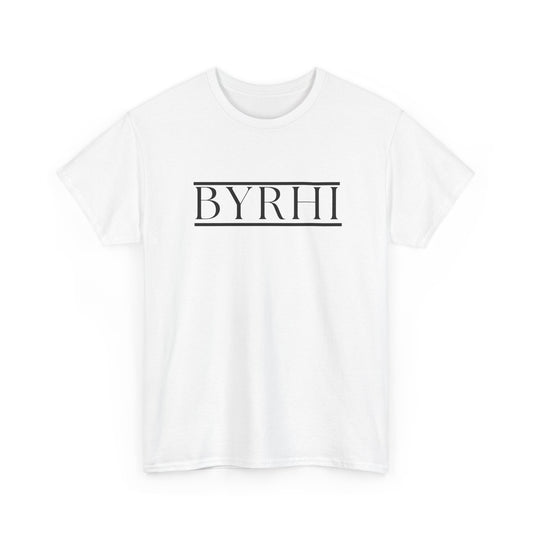 Minimalist Unisex Heavy Cotton Tee - Stylish BYRHI Graphic Shirt