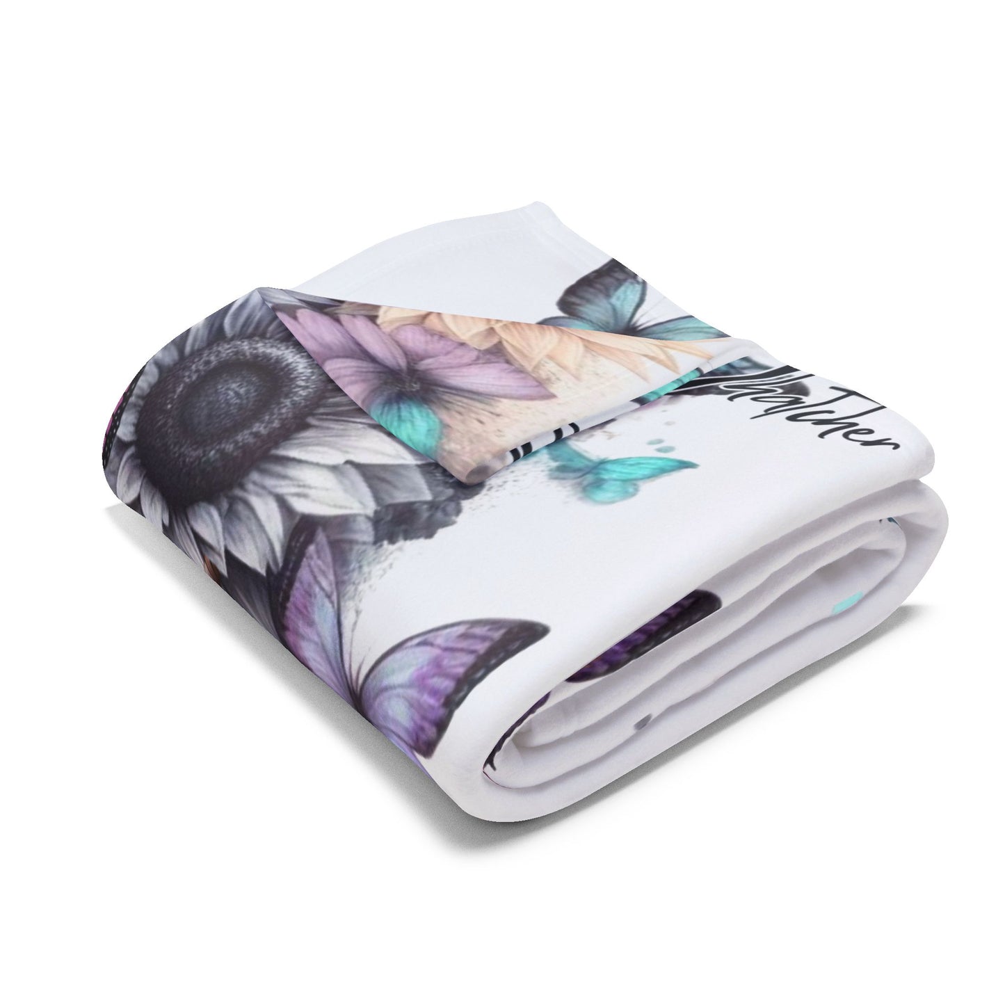 Floral Cow Arctic Fleece Throw Blanket - Cozy Decor for Farmhouse Lovers