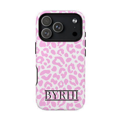 Pink Leopard Print Tough Phone Case | Stylish & Durable Protection