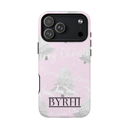 Merry Christmas Pink Tough Phone Case | Stylish & Durable Protection