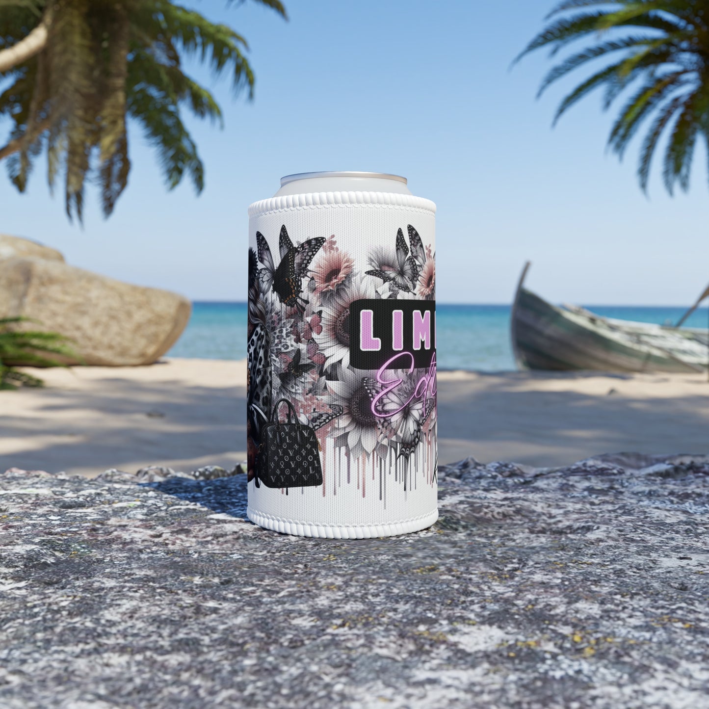 Limited Edition Stubby Cooler - Stylish Drink Insulator with Butterfly Designs