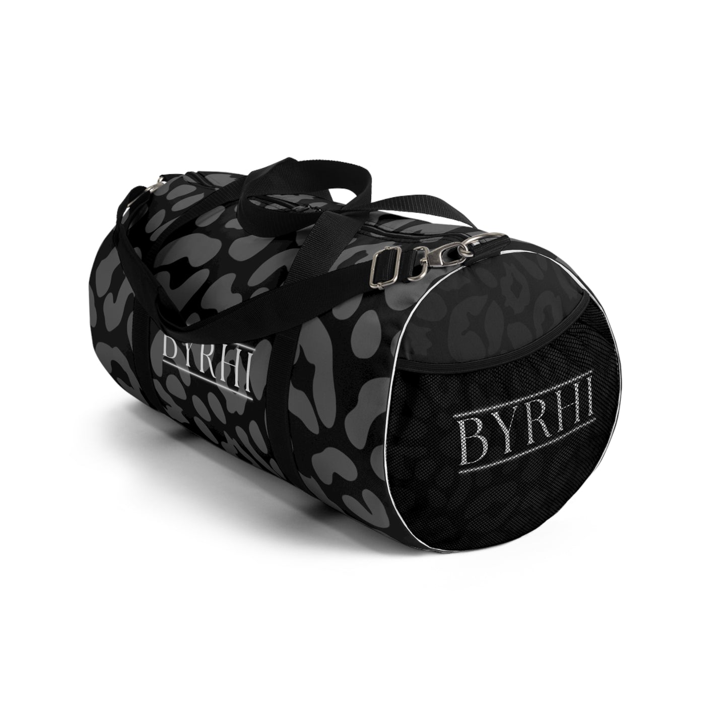 Stylish Black Leopard Print Duffel Bag