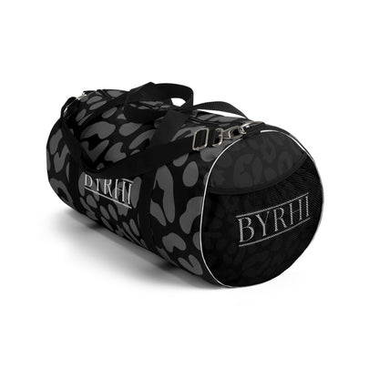 Stylish Black Leopard Print Duffel Bag