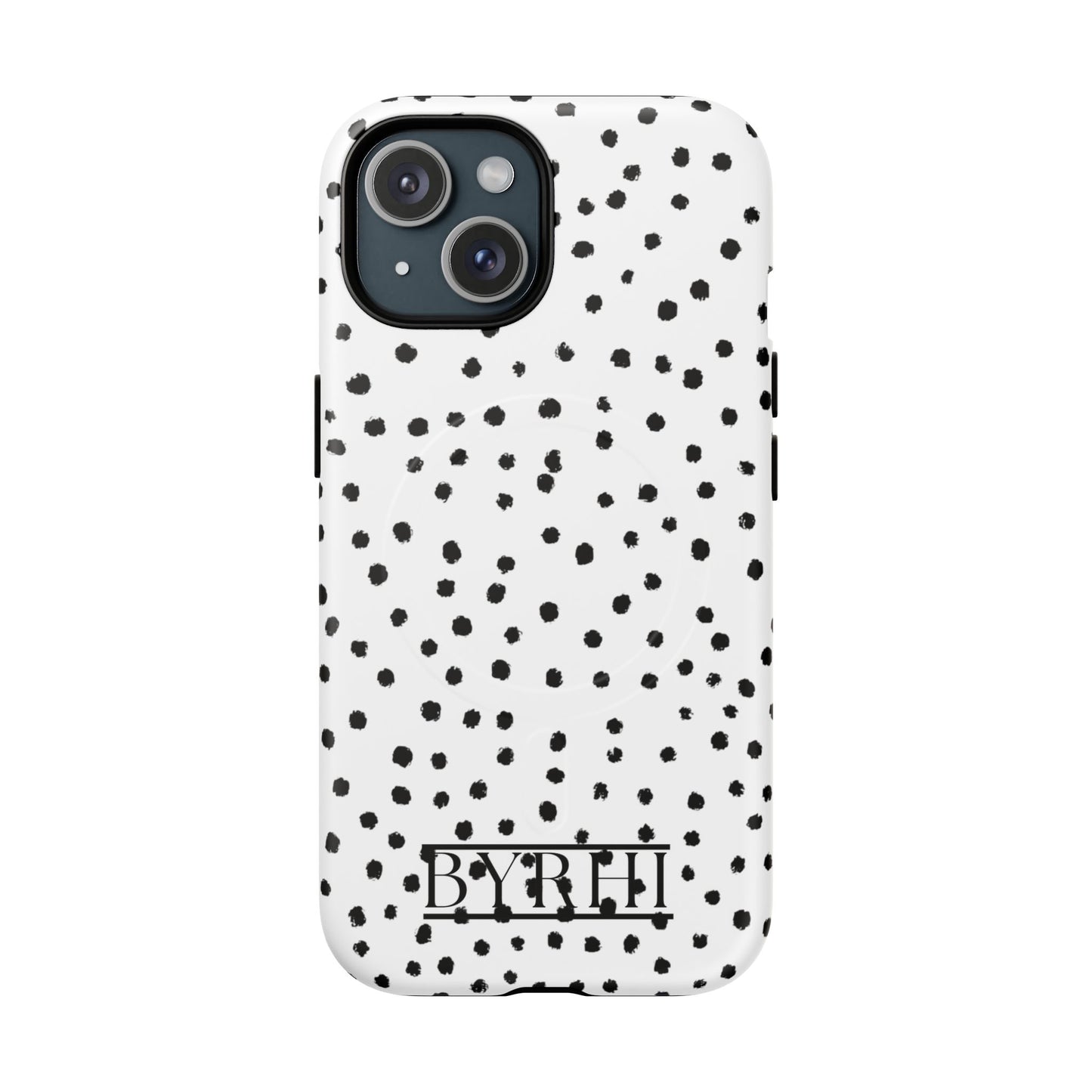 White Polka DotTough Phone Case | Stylish & Durable Protection