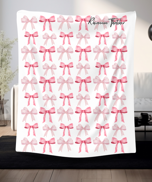 Blanket - Pink Bows