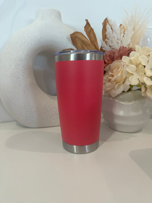 20oz Stainless Steel Cup- Deep Pink