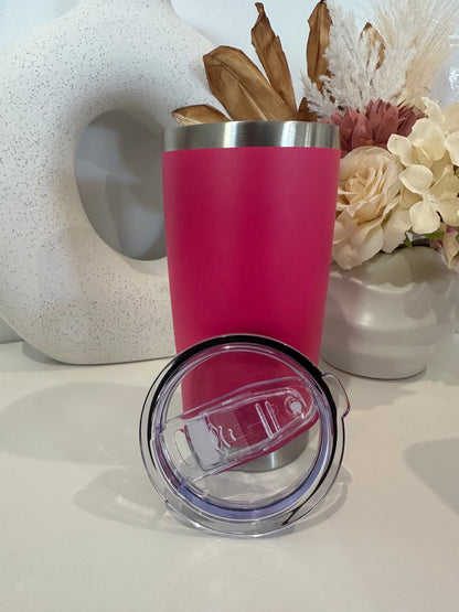 20oz Stainless Steel Cup- Deep Pink