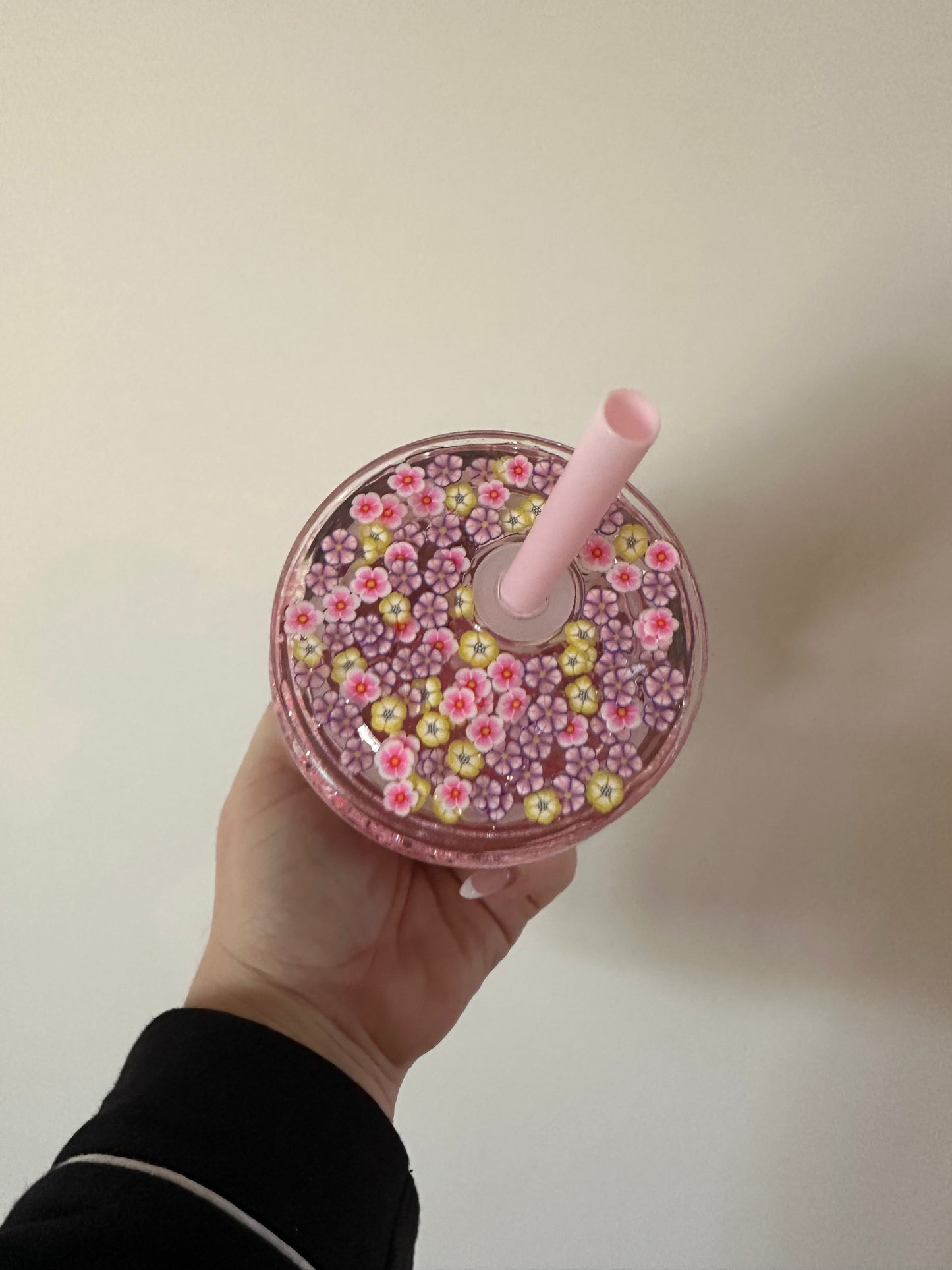 Tattoo Girl Happiness is Enough With Clay pieces READY MADE CUP